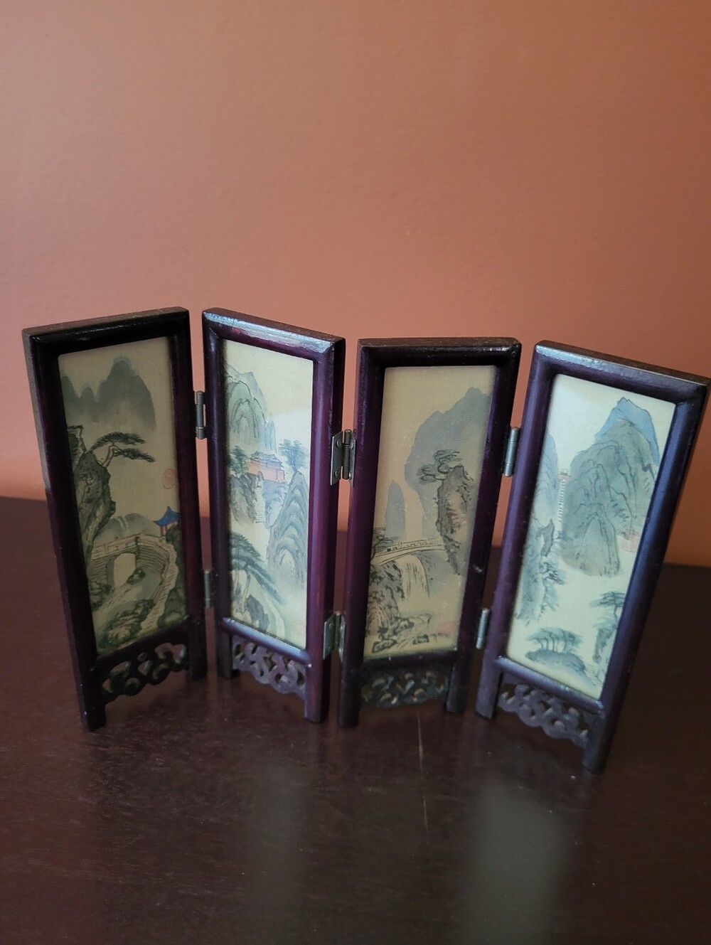 Dolls Set Antique Chinese Wood Screens
